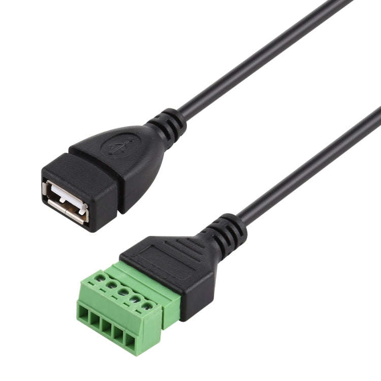 USB Female Plug to 5 Pin Pluggable Terminals Solder-free USB Connector Solderless Connection Adap...
