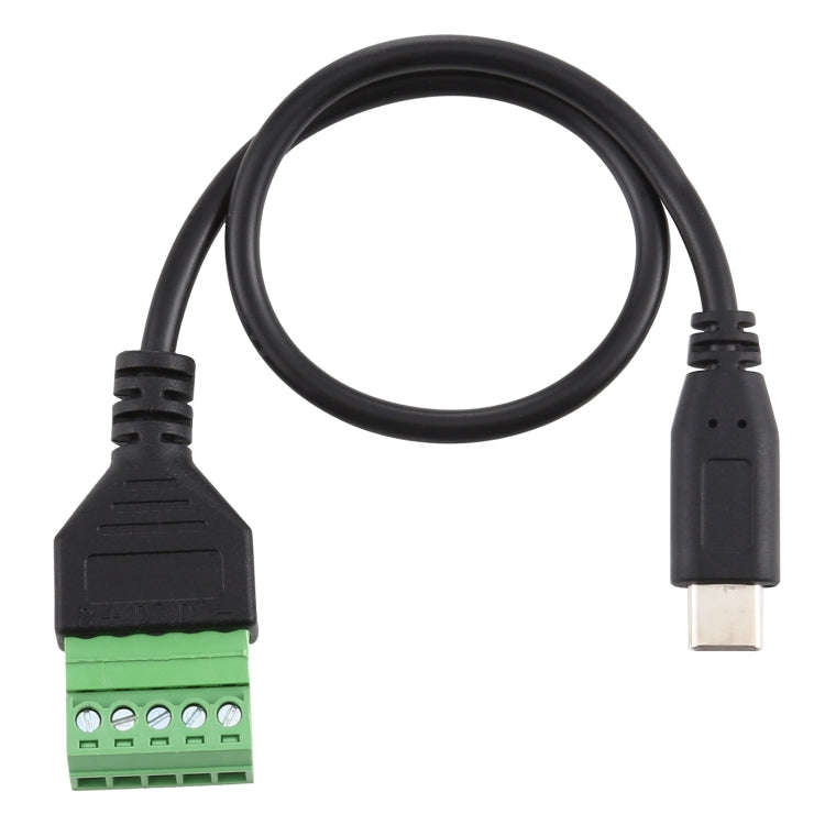 USB-C / Type-C Male to 5 Pin Pluggable Terminals Solder-free USB Connector Solderless Connection ...