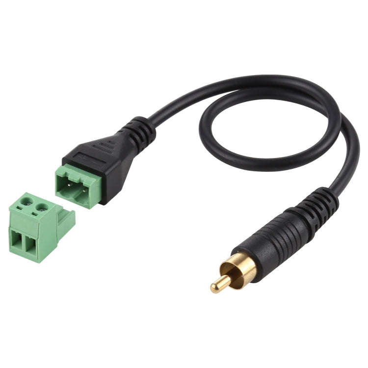 RCA Male Gold-plated to 2 Pin Pluggable Terminals Solder-free USB Connector Solderless Connection...