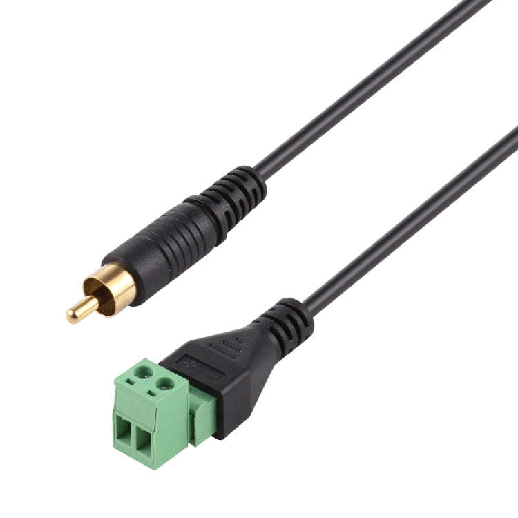 RCA Male Gold-plated to 2 Pin Pluggable Terminals Solder-free USB Connector Solderless Connection...
