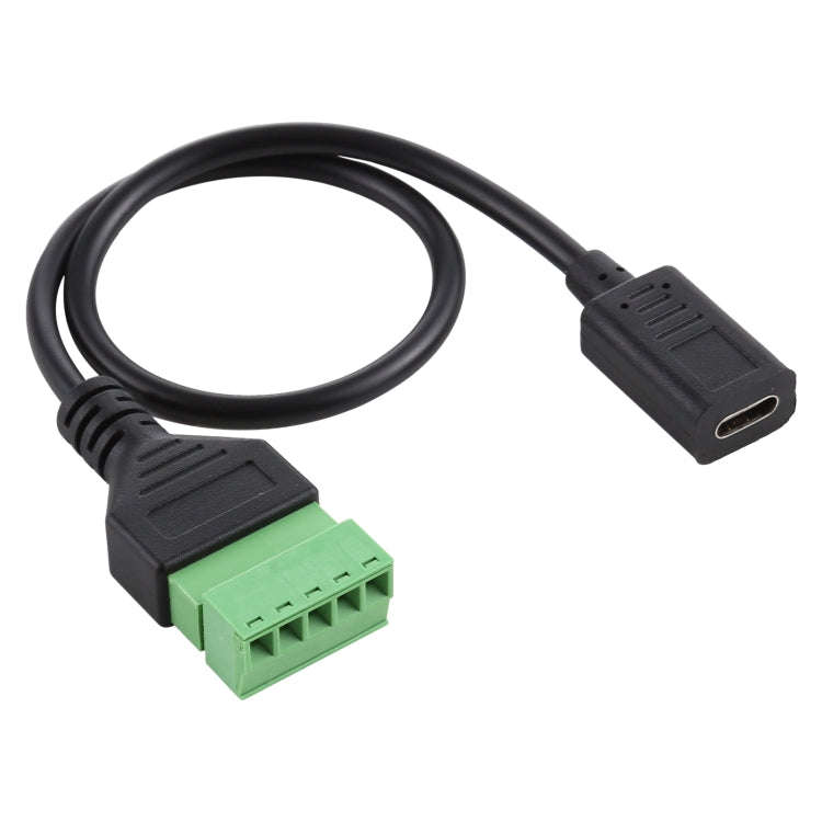 USB-C / Type-C Female to 5 Pin Pluggable Terminals Solder-free USB Connector Solderless Connectio...