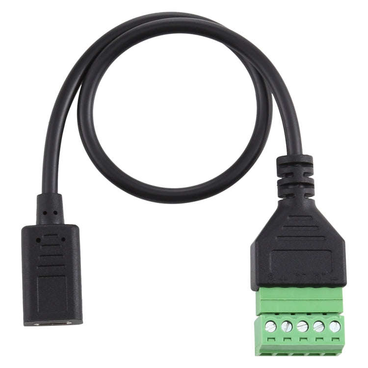 USB-C / Type-C Female to 5 Pin Pluggable Terminals Solder-free USB Connector Solderless Connectio...