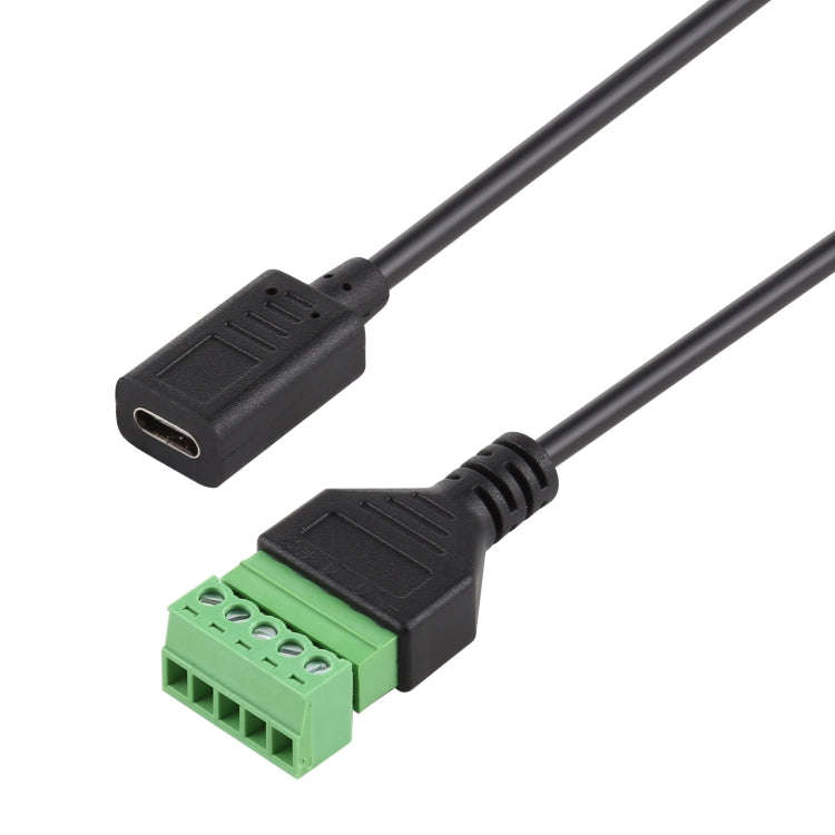 USB-C / Type-C Female to 5 Pin Pluggable Terminals Solder-free USB Connector Solderless Connectio...
