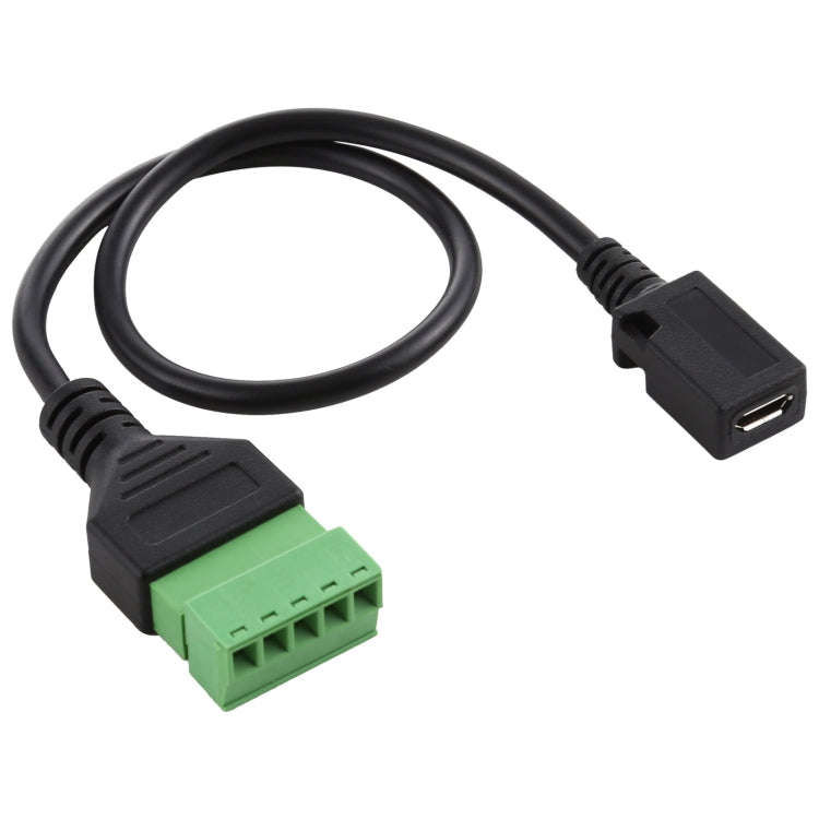 Micro USB Female to 5 Pin Pluggable Terminals Solder-free USB Connector Solderless Connection Ada...
