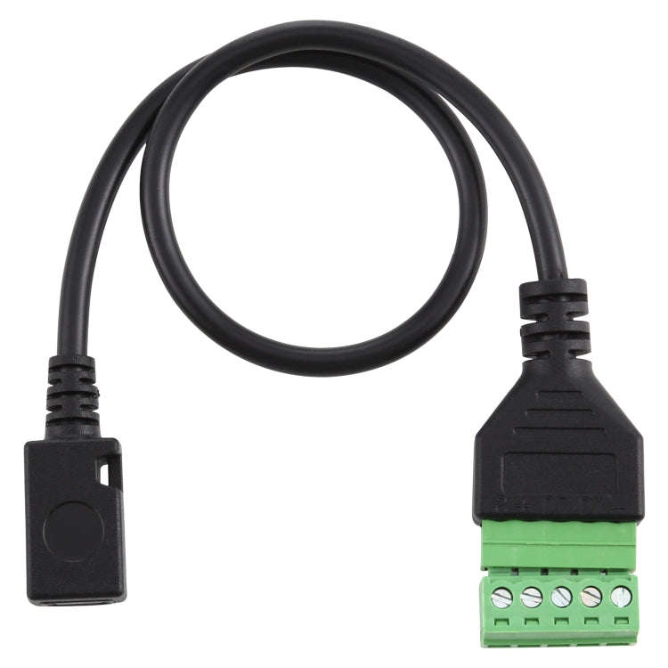 Micro USB Female to 5 Pin Pluggable Terminals Solder-free USB Connector Solderless Connection Ada...