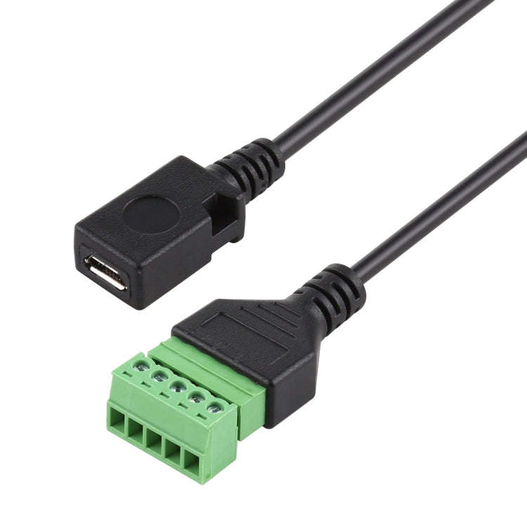 Micro USB Female to 5 Pin Pluggable Terminals Solder-free USB Connector Solderless Connection Ada...