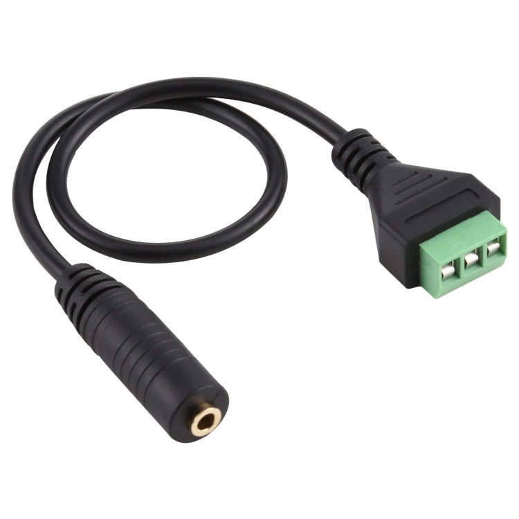 3.5mm Female to 3 Pin Pluggable Terminals Solder-free Connector Solderless Connection Adapter Cab...