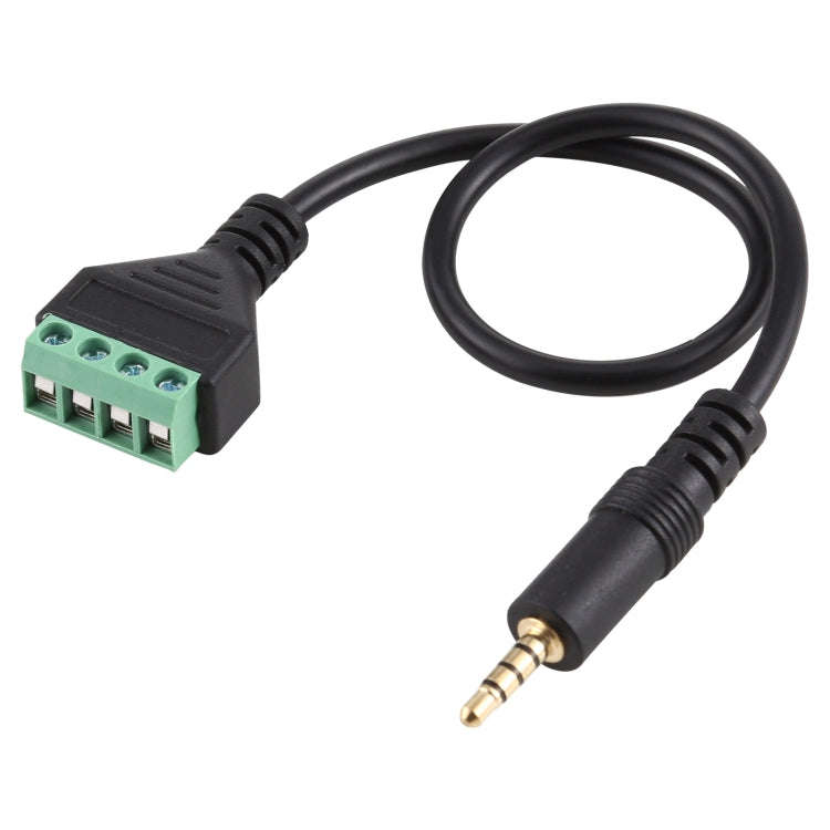 3.5mm Male to 4 Pin Pluggable Terminals Solder-free Connector Solderless Connection Adapter Cable...