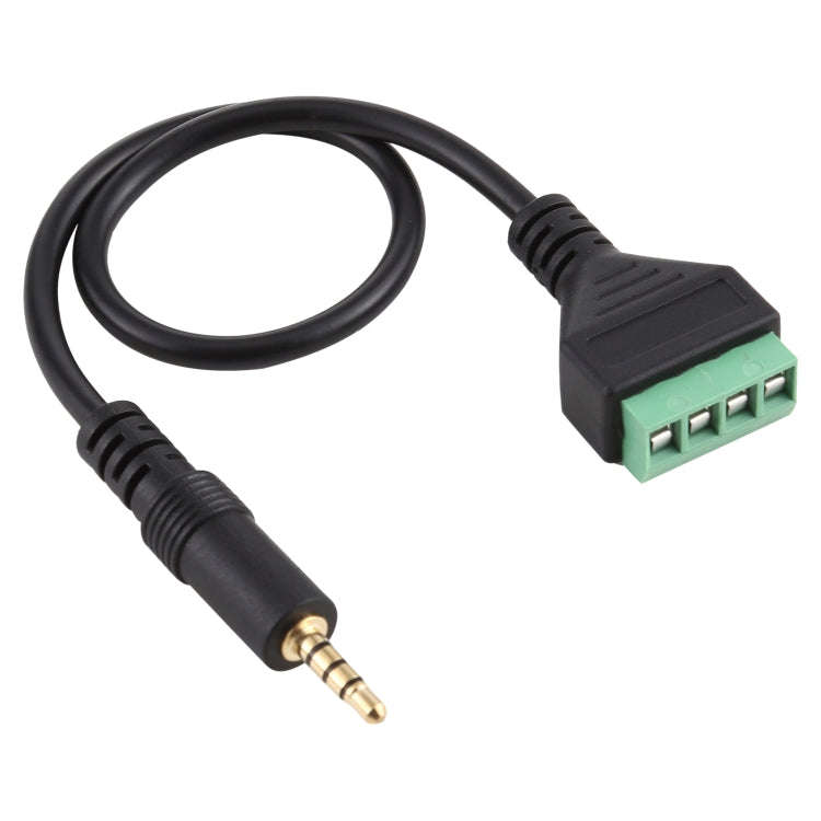 3.5mm Male to 4 Pin Pluggable Terminals Solder-free Connector Solderless Connection Adapter Cable...