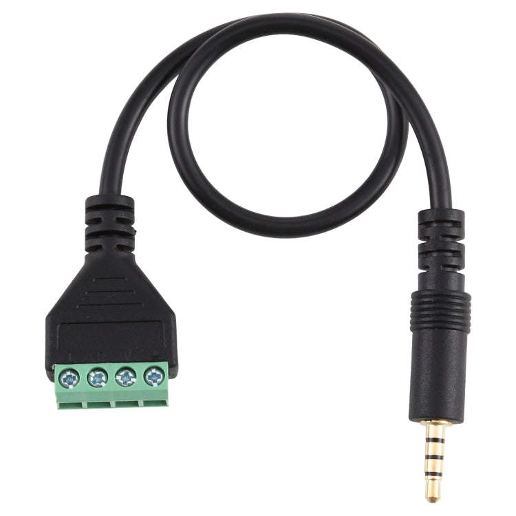 3.5mm Male to 4 Pin Pluggable Terminals Solder-free Connector Solderless Connection Adapter Cable...
