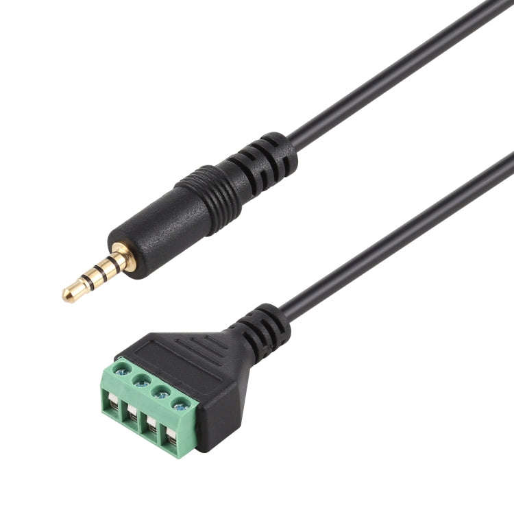 3.5mm Male to 4 Pin Pluggable Terminals Solder-free Connector Solderless Connection Adapter Cable...