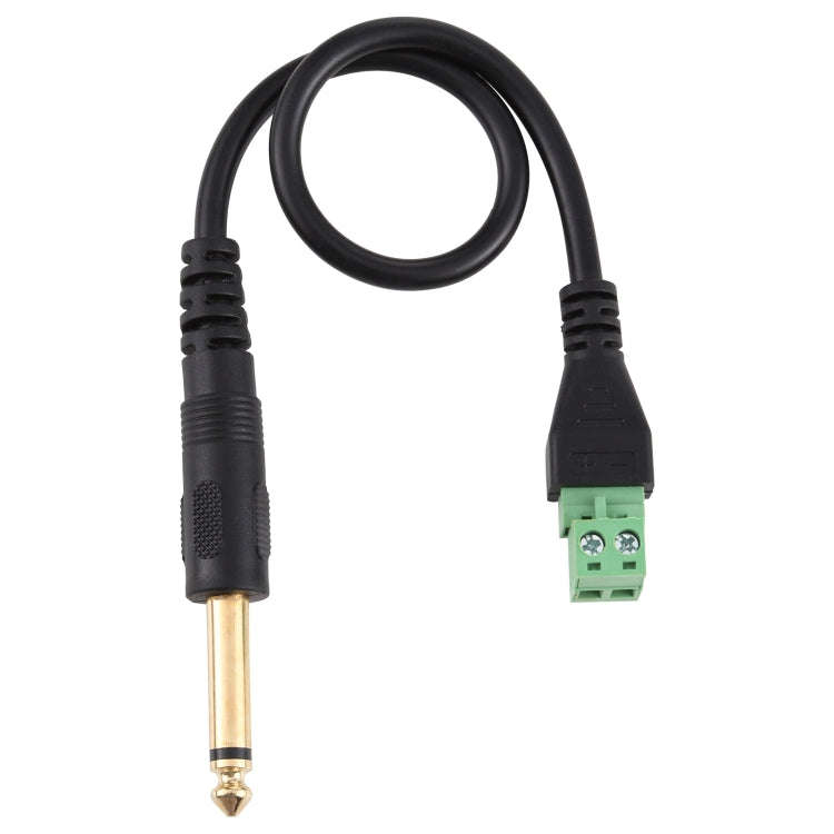6.35mm Male to 2 Pin Pluggable Terminals Solder-free Connector Solderless Connection Adapter Cabl...