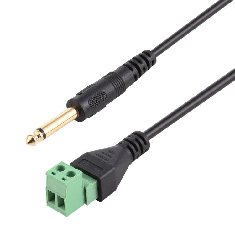 6.35mm Male to 2 Pin Pluggable Terminals Solder-free Connector Solderless Connection Adapter Cabl...