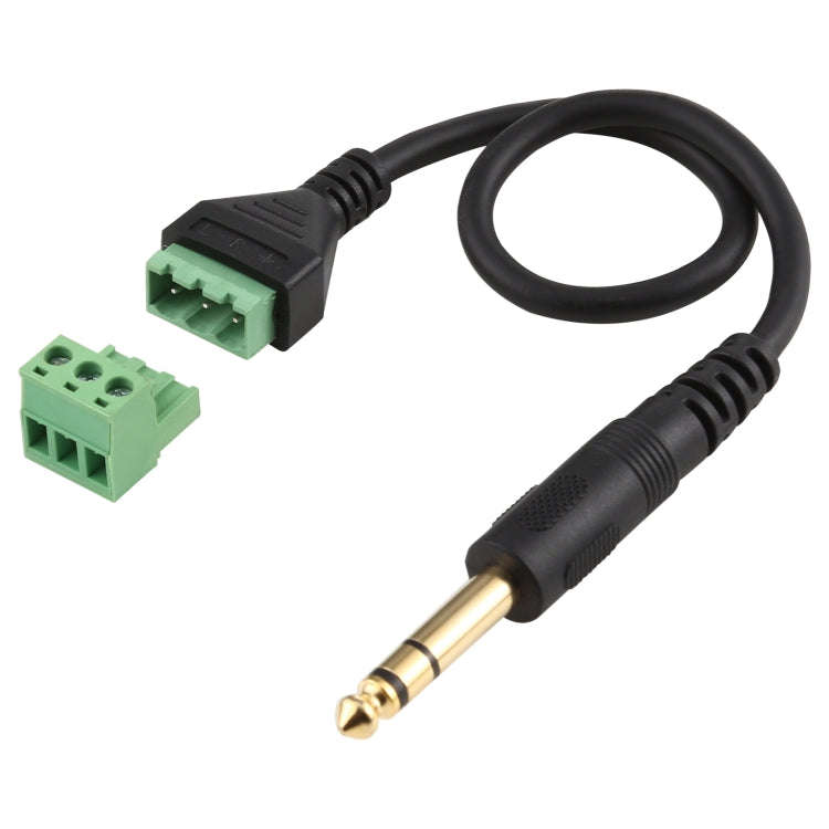 6.35mm Male to 3 Pin Pluggable Terminals Solder-free Connector Solderless Connection Adapter Cabl...