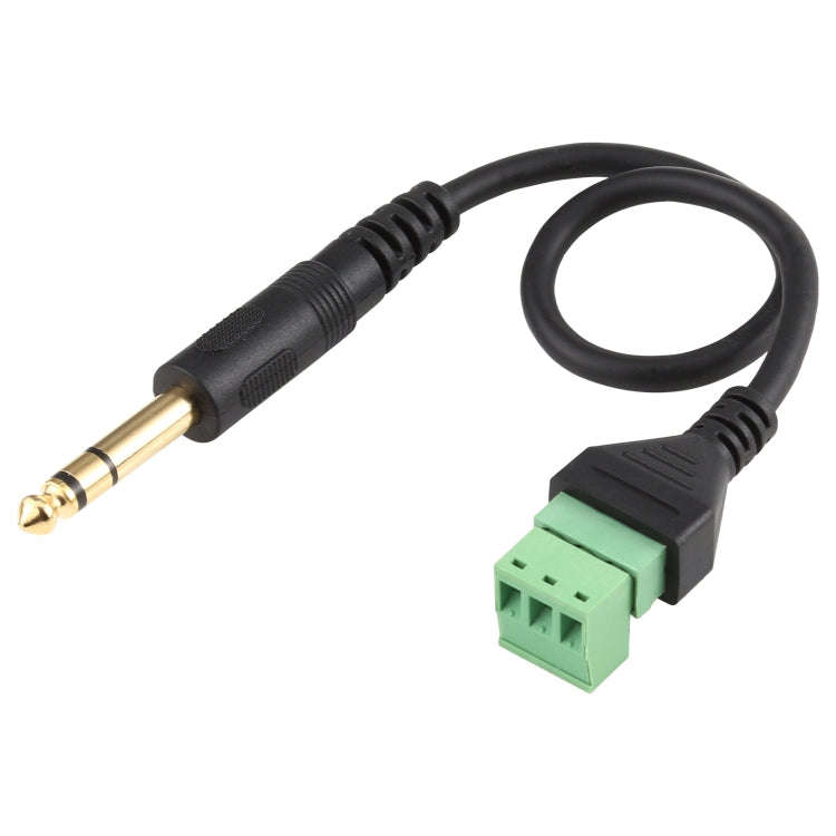 6.35mm Male to 3 Pin Pluggable Terminals Solder-free Connector Solderless Connection Adapter Cabl...