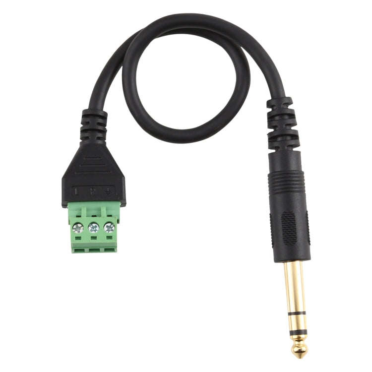 6.35mm Male to 3 Pin Pluggable Terminals Solder-free Connector Solderless Connection Adapter Cabl...