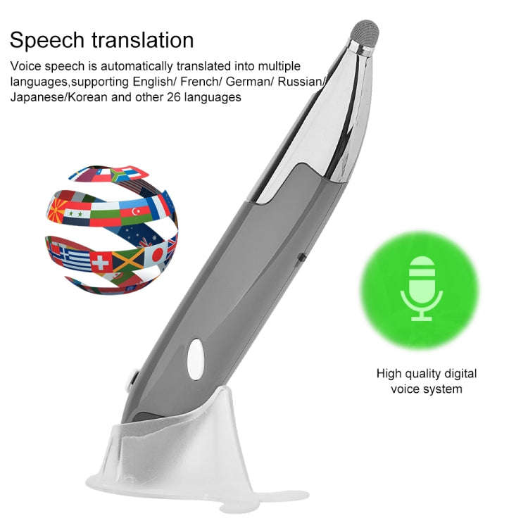 PR-06S 4-keys Smart Wireless Optical Mouse with Stylus Pen Function, Support Voice Operation / Tr...