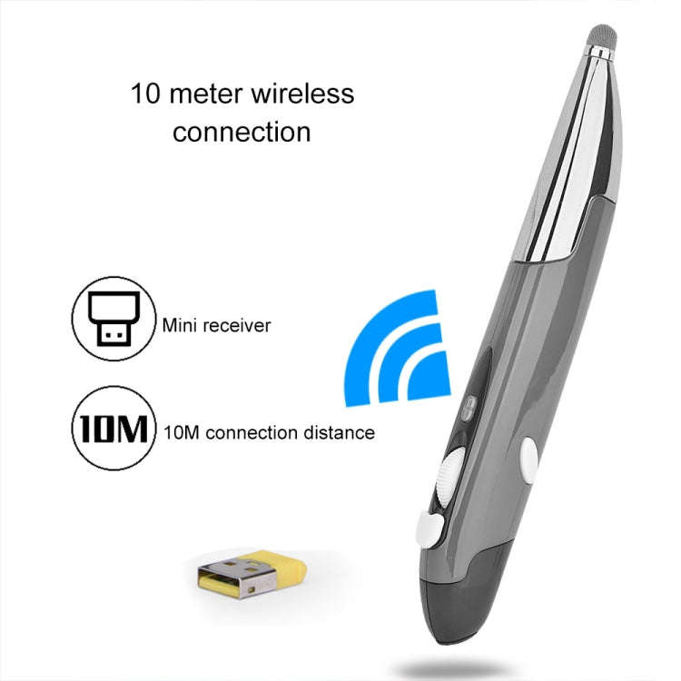 PR-06S 4-keys Smart Wireless Optical Mouse with Stylus Pen Function, Support Voice Operation / Tr...