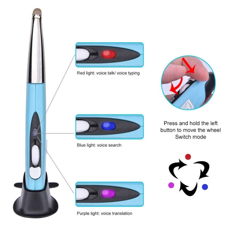 PR-06S 4-keys Smart Wireless Optical Mouse with Stylus Pen Function, Support Voice Operation / Tr...