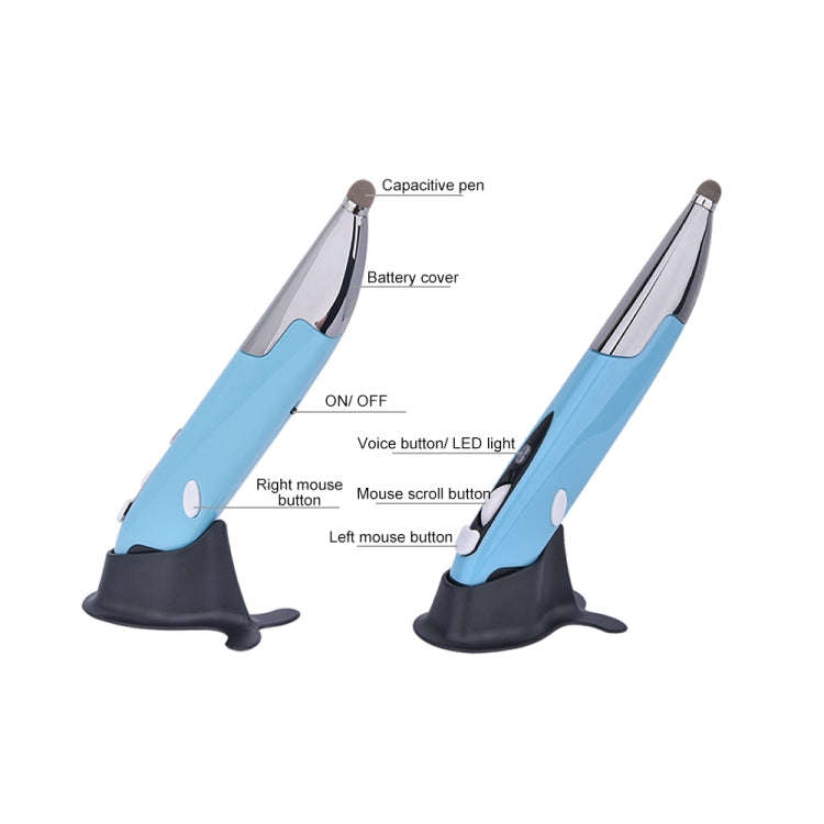 PR-06S 4-keys Smart Wireless Optical Mouse with Stylus Pen Function, Support Voice Operation / Tr...