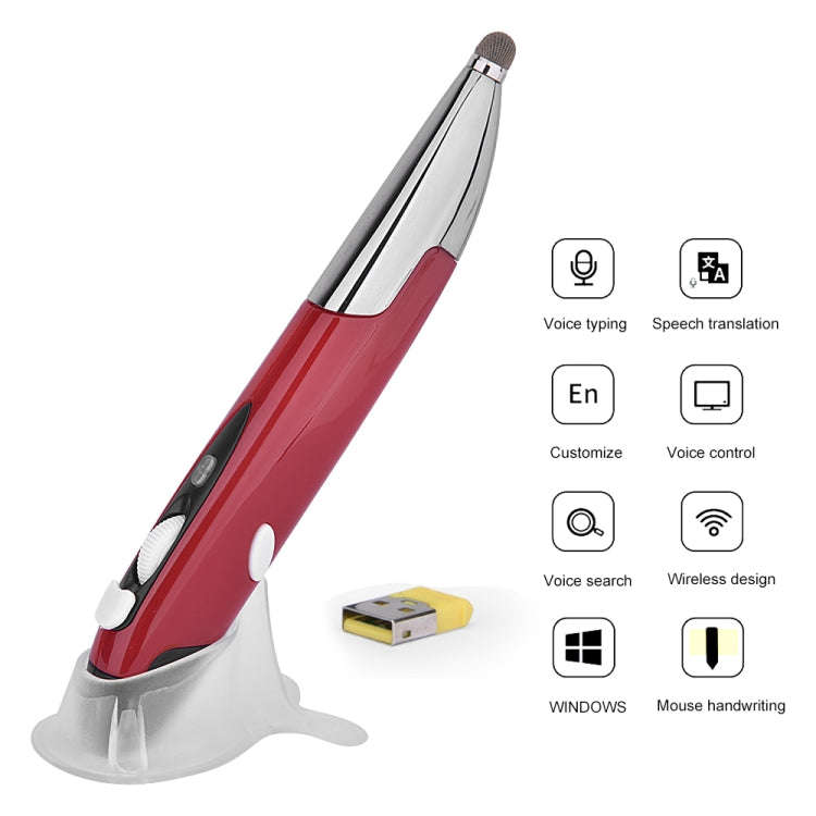 PR-06S 4-keys Smart Wireless Optical Mouse with Stylus Pen Function, Support Voice Operation / Tr...