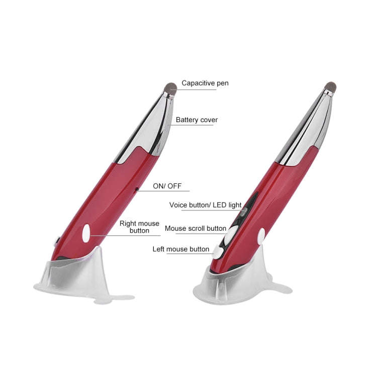 PR-06S 4-keys Smart Wireless Optical Mouse with Stylus Pen Function, Support Voice Operation / Tr...