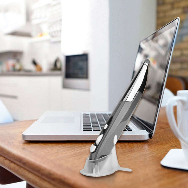 PR-06 4-keys Smart Wireless Optical Mouse with Stylus Pen Function (Grey)