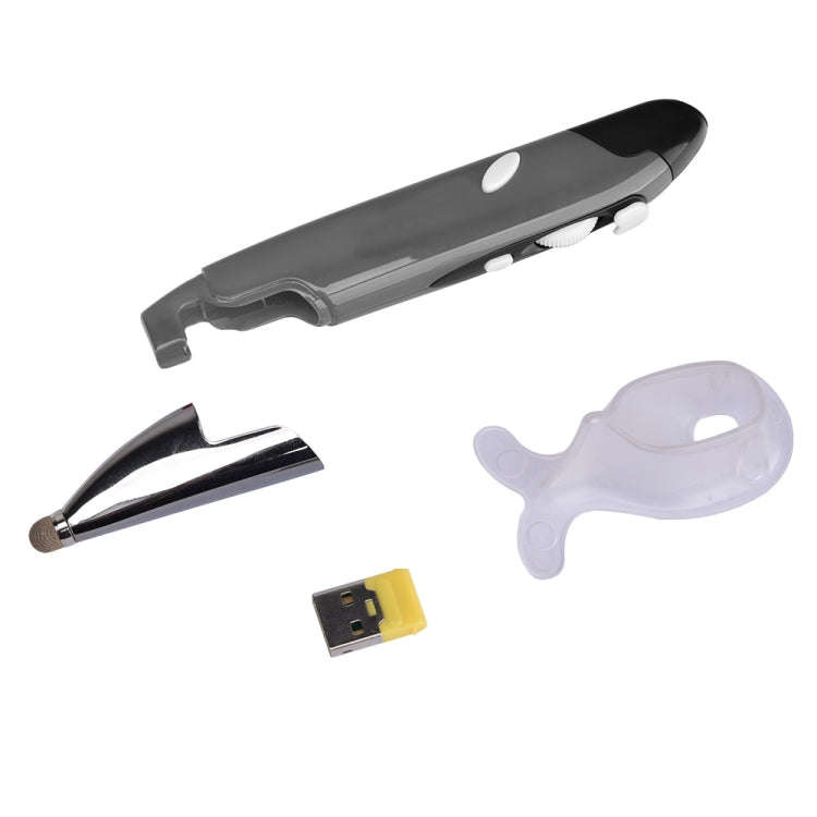 PR-06 4-keys Smart Wireless Optical Mouse with Stylus Pen Function (Grey)