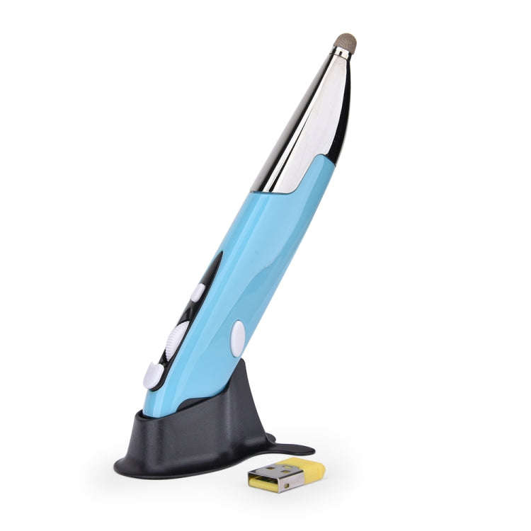 PR-06 4-keys Smart Wireless Optical Mouse with Stylus Pen Function (Blue)
