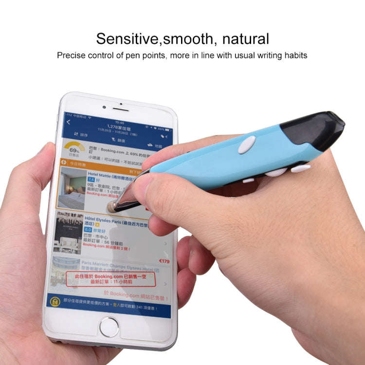 PR-06 4-keys Smart Wireless Optical Mouse with Stylus Pen Function (Blue)