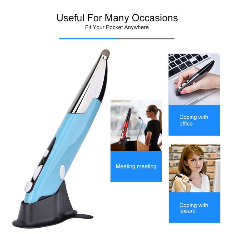 PR-06 4-keys Smart Wireless Optical Mouse with Stylus Pen Function (Blue)