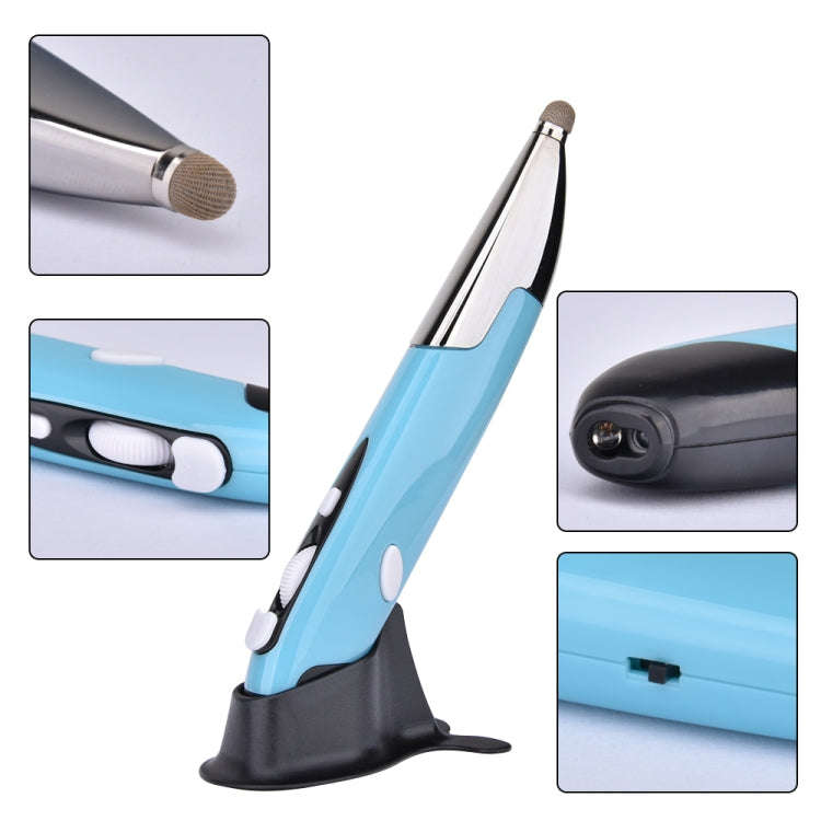 PR-06 4-keys Smart Wireless Optical Mouse with Stylus Pen Function (Blue)