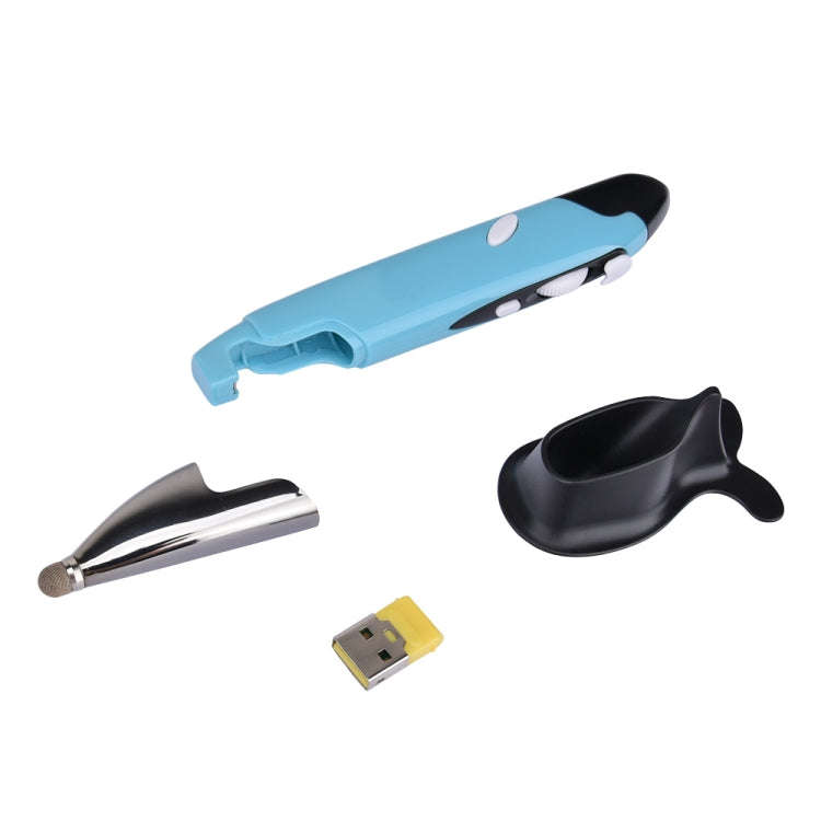PR-06 4-keys Smart Wireless Optical Mouse with Stylus Pen Function (Blue)