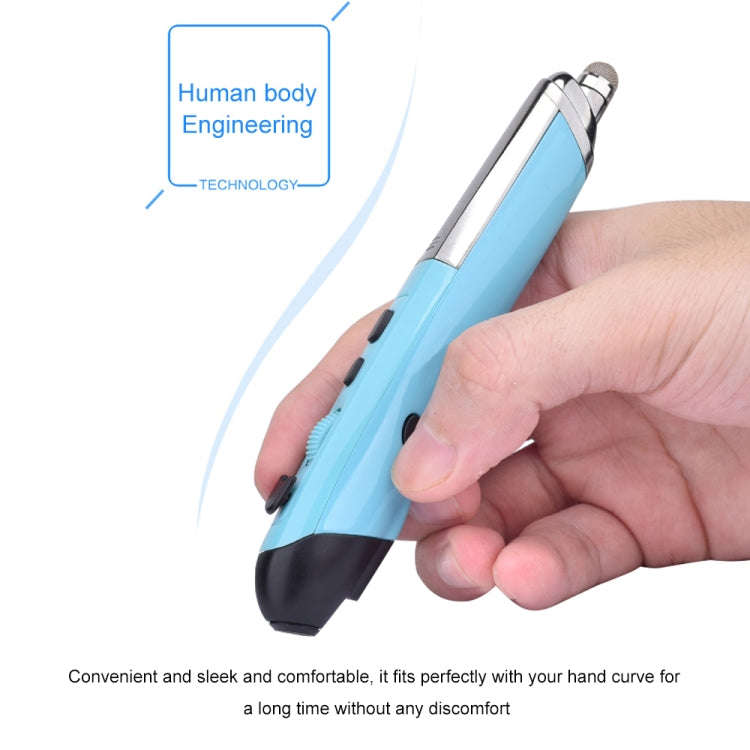PR-08 6-keys Smart Wireless Optical Mouse with Stylus Pen & Laser Function (Blue)