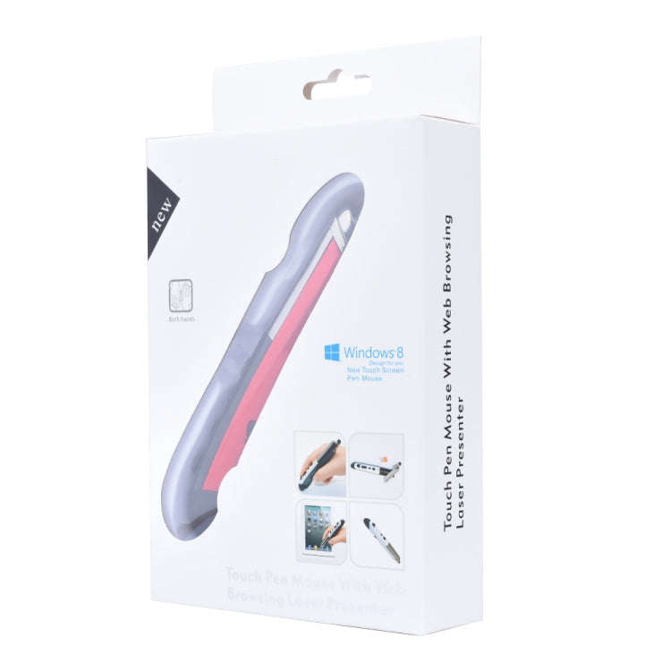PR-08 6-keys Smart Wireless Optical Mouse with Stylus Pen & Laser Function (Red)