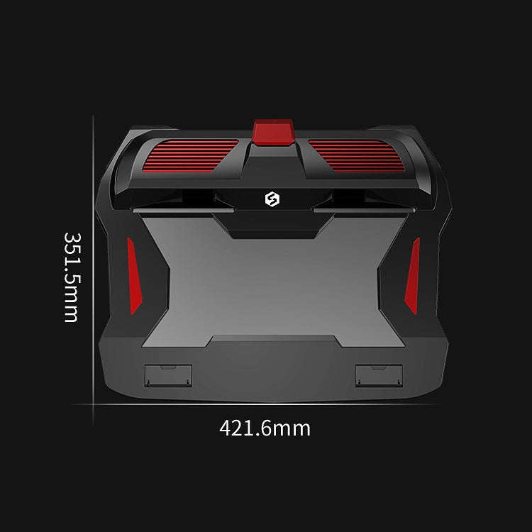 SSRQ-021S Red Light Version Flank Glowing Dual-fan Laptop Radiator Two-speed Adjustable Computer ...