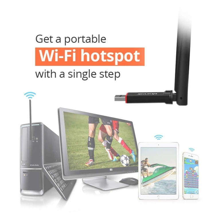 Tenda U6 Portable 300Mbps Wireless USB WiFi Adapter External Receiver Network Card with 6dBi Exte...