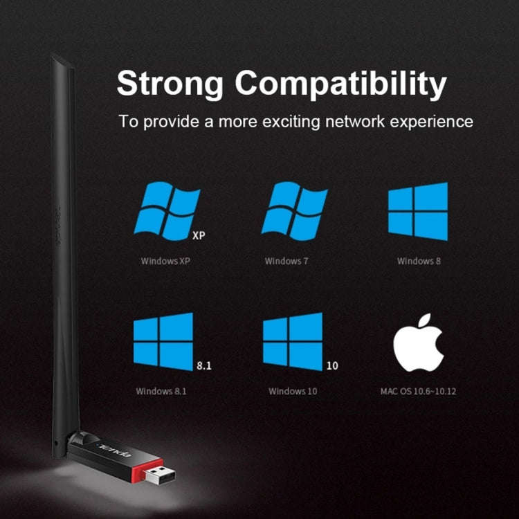Tenda U6 Portable 300Mbps Wireless USB WiFi Adapter External Receiver Network Card with 6dBi Exte...