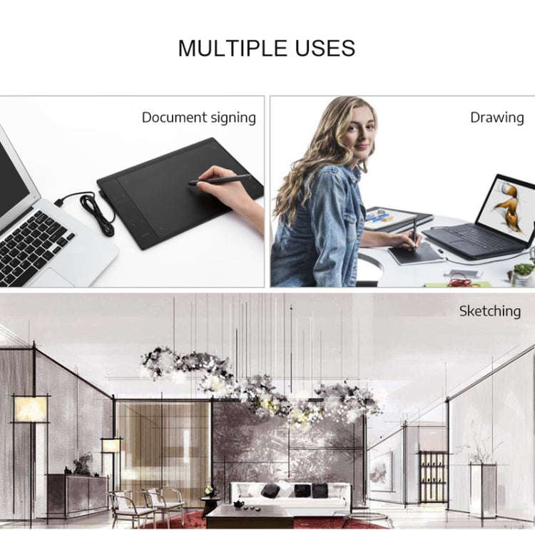 VEIKK A30 10x6 inch 5080 LPI Smart Touch Electronic Graphic Tablet, with Type-c Interface