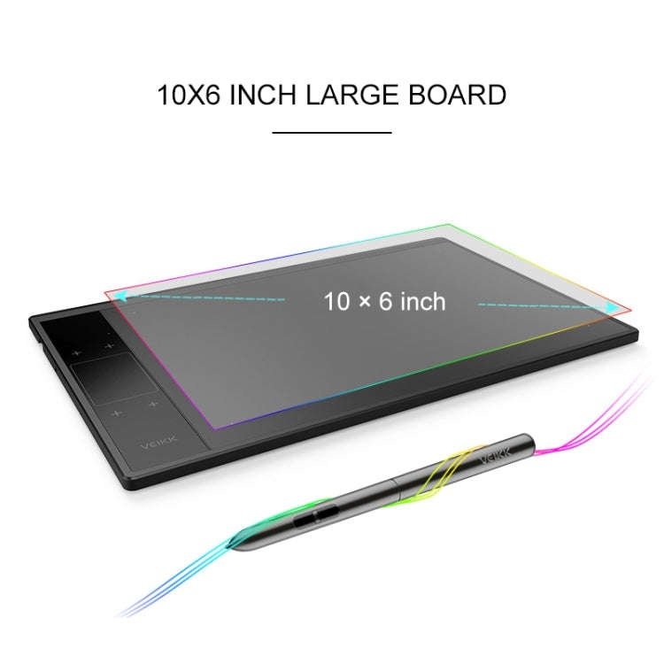 VEIKK A30 10x6 inch 5080 LPI Smart Touch Electronic Graphic Tablet, with Type-c Interface