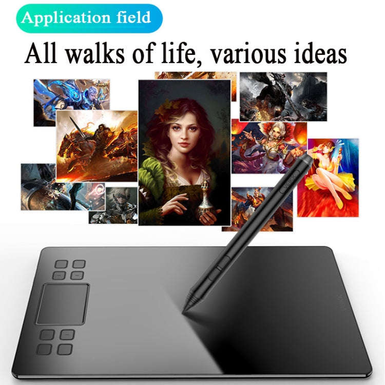 VEIKK A50 10x6 inch 5080 LPI Smart Touch Electronic Graphic Tablet, with Type-c Interface