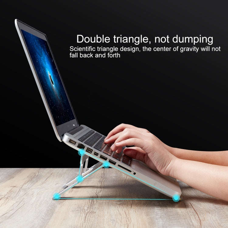 COOLCOLD U2S Portable Foldable Hollow Double Triangle Height Adjustable Aluminum Alloy Bracket fo...