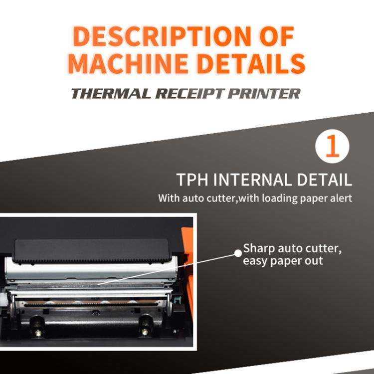 ZJ-8360 II USB and LAN Interface Auto-cutter 80mm Thermal Receipt Printer(EU Plug)
