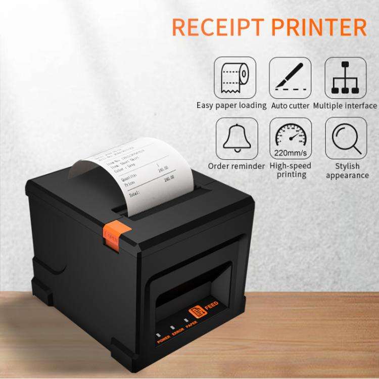 ZJ-8360-L USB Bluetooth Wireless Auto-cutter 80mm Thermal Receipt Printer(AU Plug)