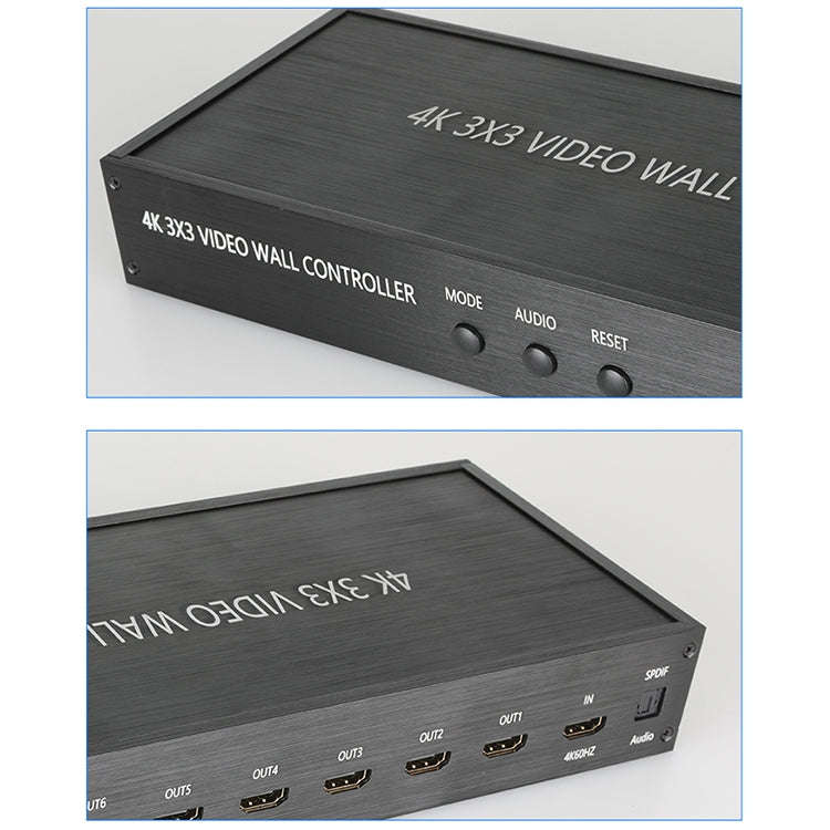 NK-BT88 4K 3X3 HDMI Video Wall Controller Multi-screen Splicing Processor with Remote Controller,...