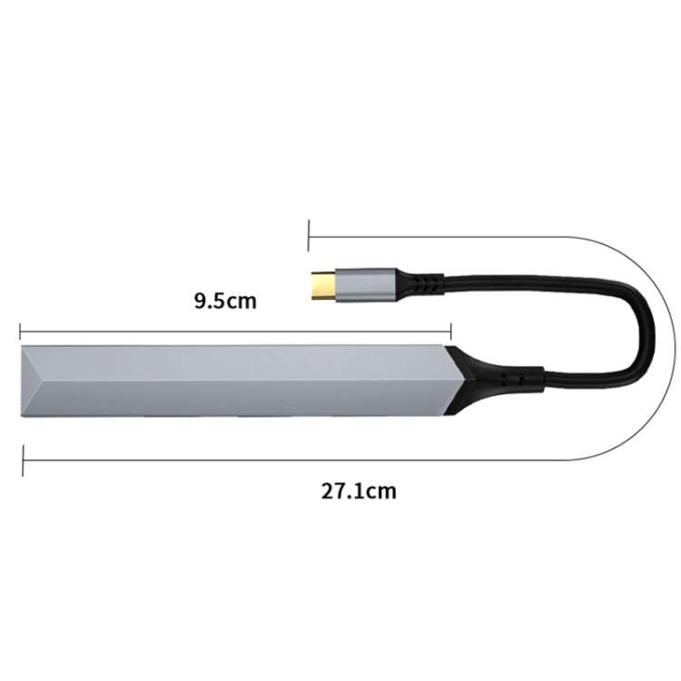 V252 4 in 1 USB-C / Type-C to USB Docking Station HUB Adapter