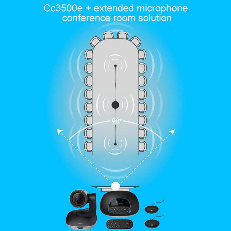 Logitech CC3500e Extended Microphone STMP100 Conference System Omnidirectional Mic(Black)