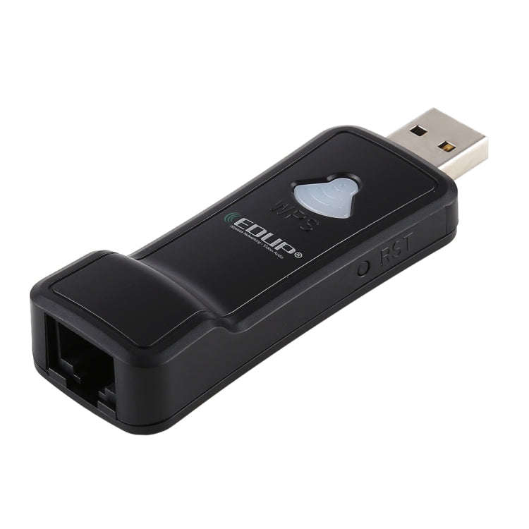 EDUP EP-2911S 300Mbps 2.4GHz Wireless USB Repeater WiFi to RJ45 Network Adapter for TV, Set Top B...
