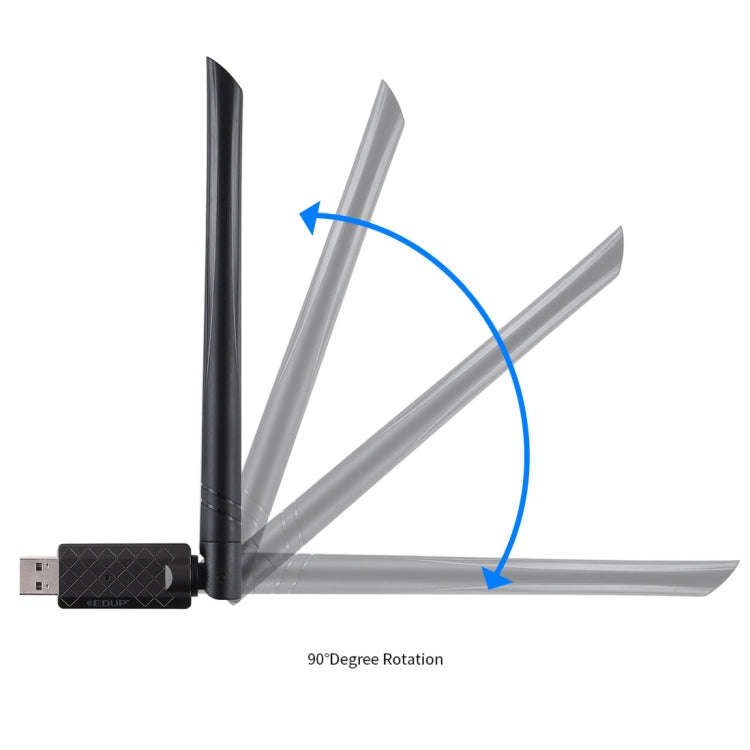 EDUP EP-AC1666 Dual Band 11AC 650Mbps High Speed Wireless USB Adapter WiFi Receiver, Driver Free