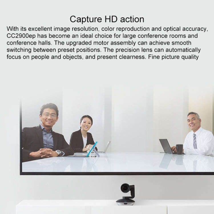 Logitech CC2900EP HD 1080P 10X Lossless Zoom Corporate Conference Camera, EU Plug
